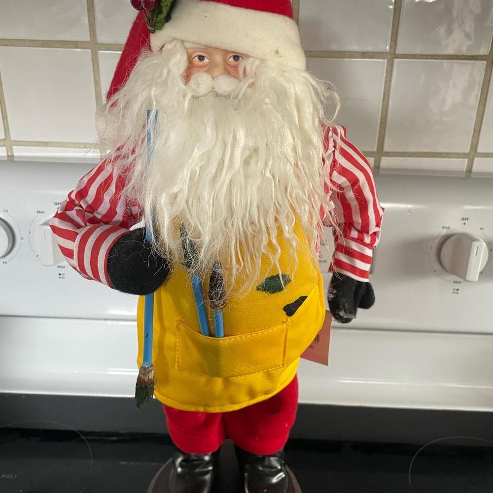 Santa Clause Artist Christmas Statue Vintage Lord & Taylor